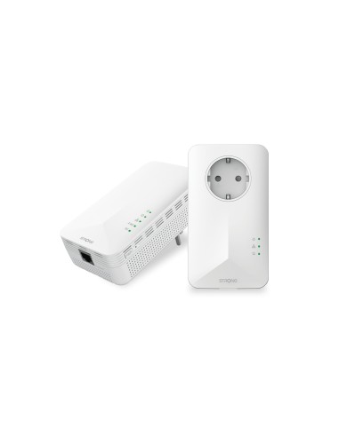 Strong POWERL1000DUOWIFIEUV2 adaptador de red PowerLine 1000 Mbit/s Ethernet Wifi Blanco 2 pieza(s)