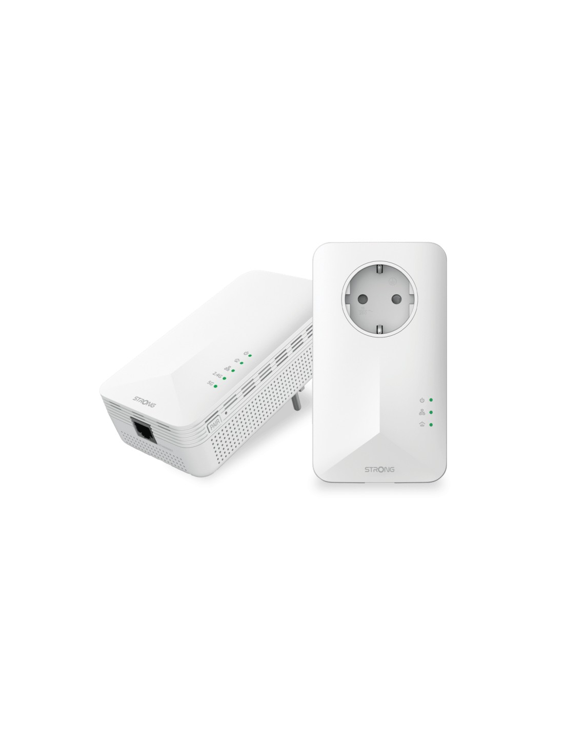 Strong POWERL1000DUOWIFIEUV2 adaptador de red PowerLine 1000 Mbit/s Ethernet Wifi Blanco 2 pieza(s)