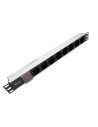Equip 333293 unidad de distribución de energía (PDU) 8 salidas AC 1U Negro, Plata