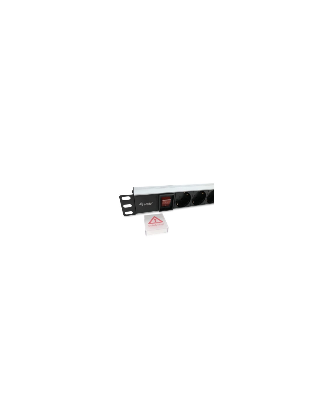 Equip 333293 unidad de distribución de energía (PDU) 8 salidas AC 1U Negro, Plata