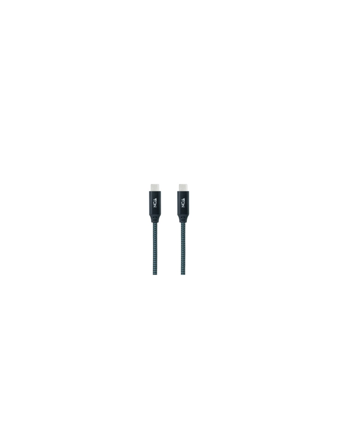 Nanocable Cable USB 3.2 Gen2x2 20Gbps 5A/100W 4K/60Hz USB-C/M-USB-C/M, Gris/Negro, 0.5 m