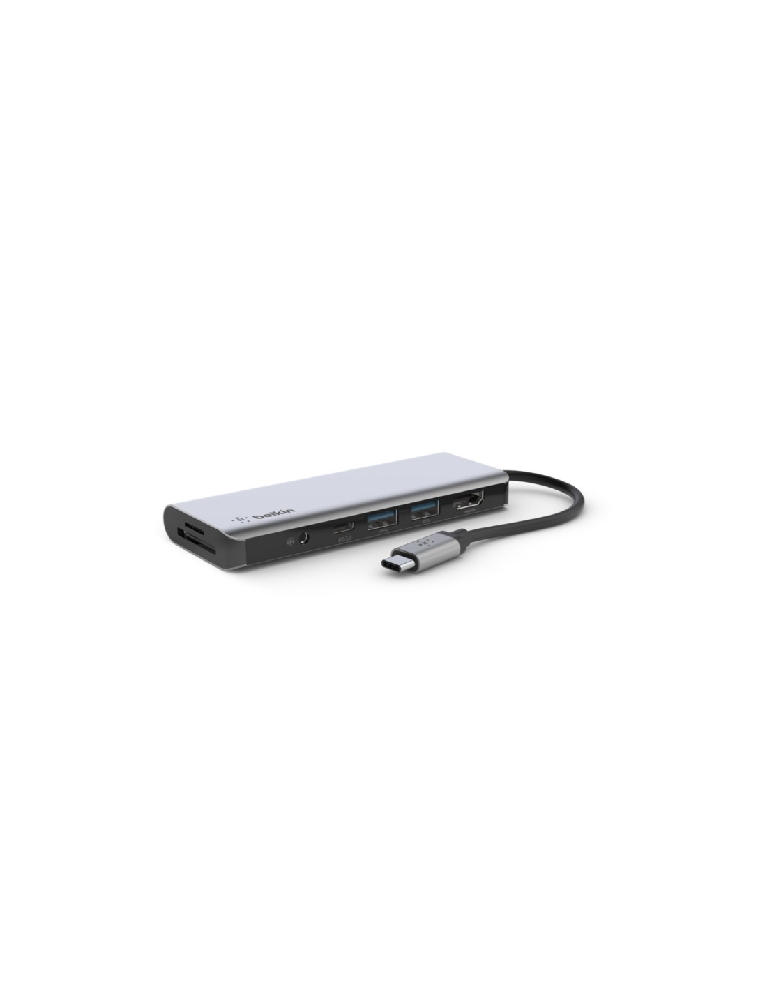 Belkin AVC009btSGY Hub usb 3.2 gen 1 (3.1 Gen 1) tipo-c 7puertos 5000 Mbit/s plata