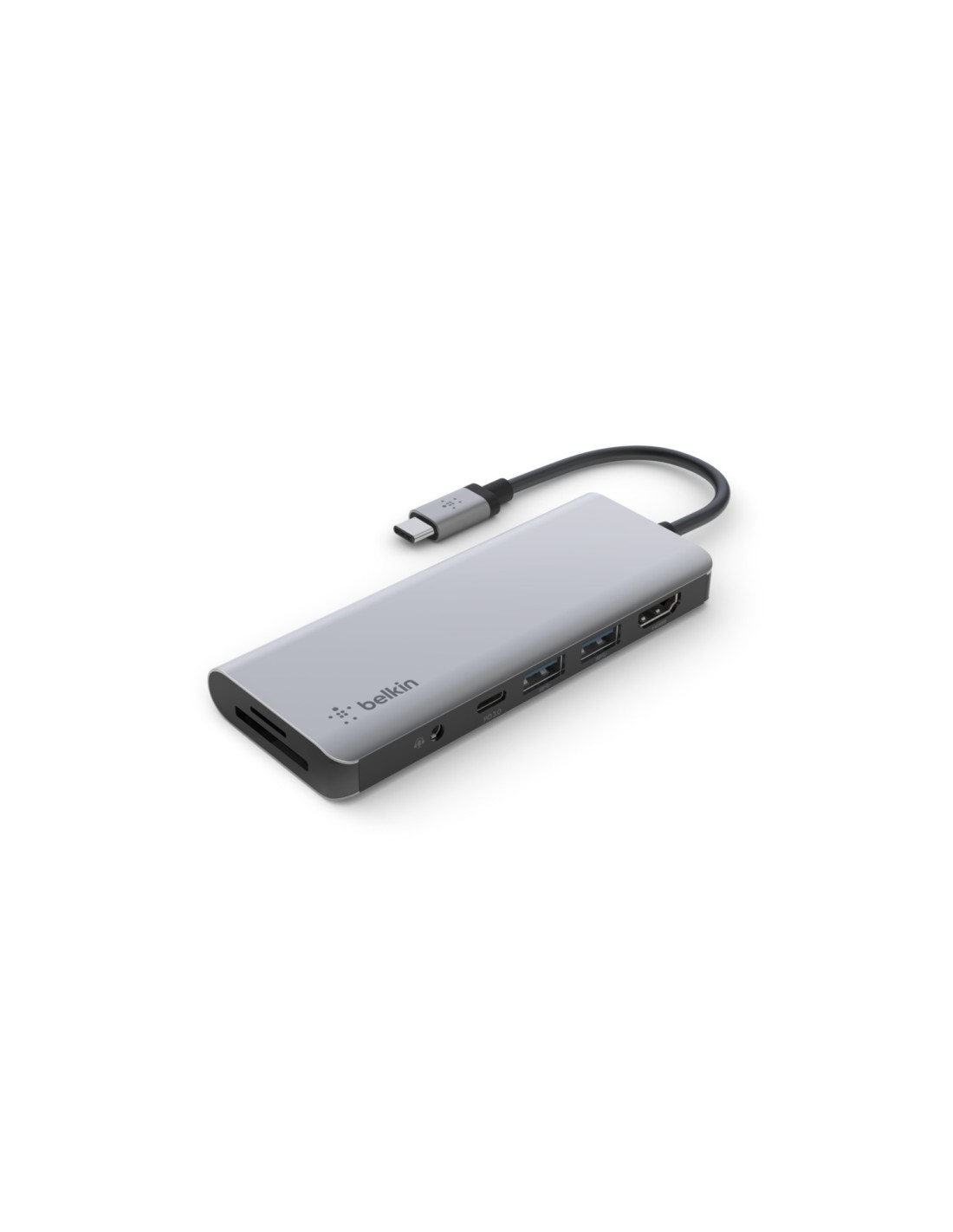 Belkin AVC009btSGY Hub usb 3.2 gen 1 (3.1 Gen 1) tipo-c 7puertos 5000 Mbit/s plata