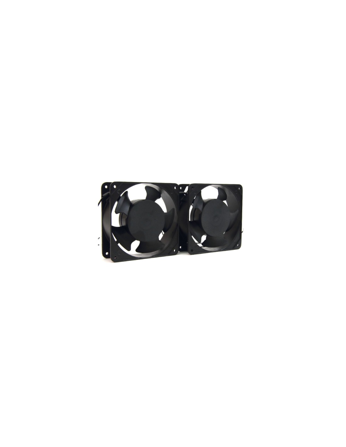 POWERGREEN RAC-00003-ST DOBLE VENTILADOR DE 12 CM PARA ARMARIO RACK