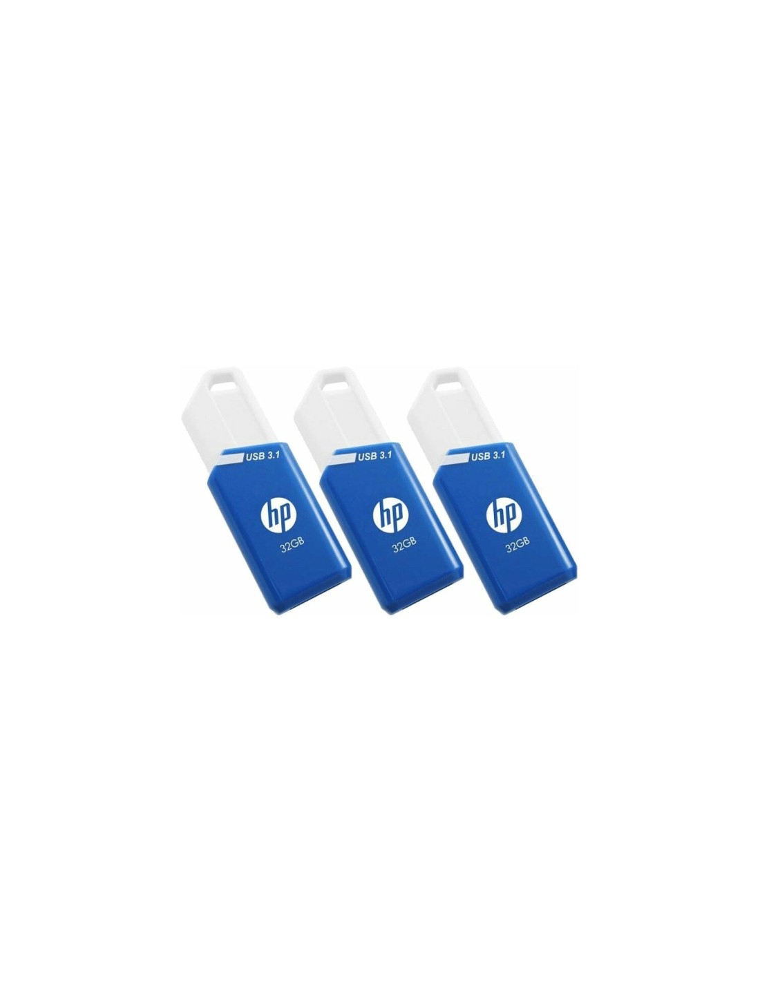PNY x755w Triple Pack unidad flash USB 32 GB USB tipo A 3.2 Gen 1 (3.1 Gen 1) Azul, Blanco