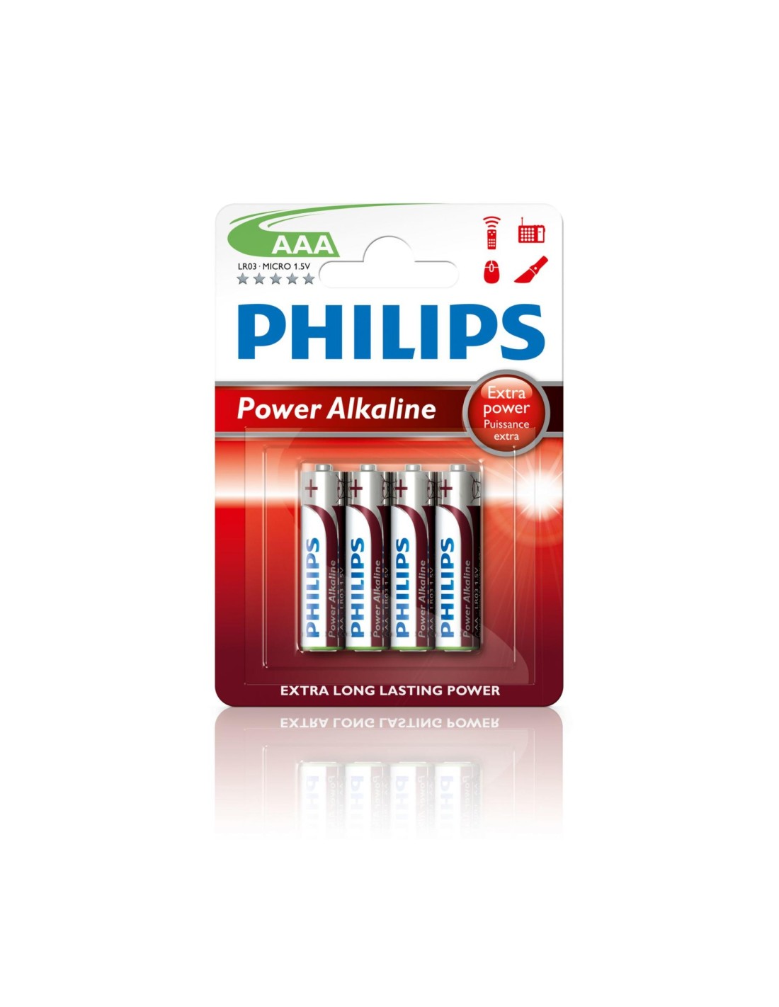 PILAS PHILIPS AAA POWER ALKALINE 4 UDS LR03P4B/10
