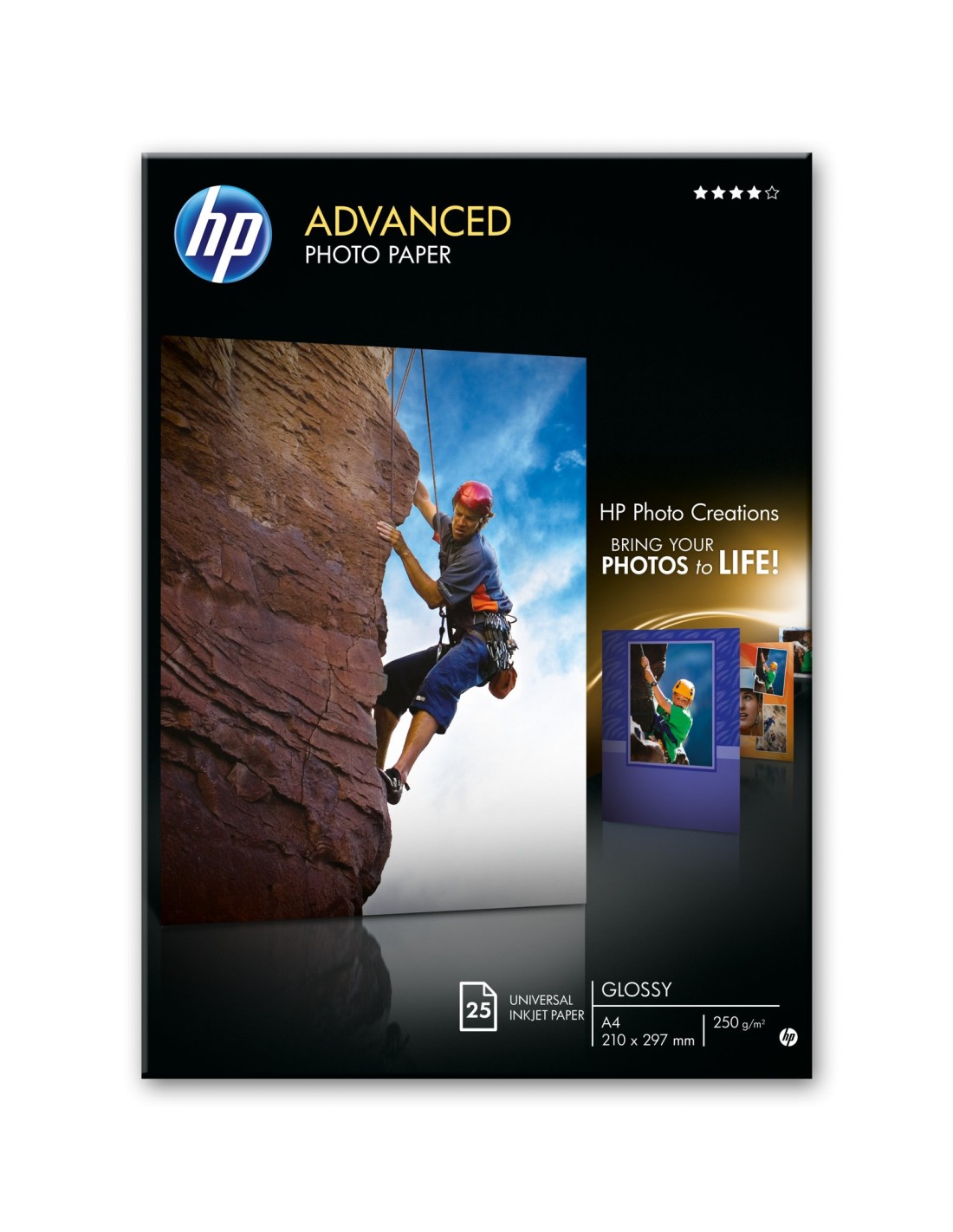 PAPEL HP FOTOGRAFICO SATINADO A4 (210X297mm) 25 HOJAS Q5456A