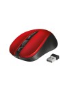 Trust 21871 raton ambidextro rf inalambrico 1800dpi optico negro rojo