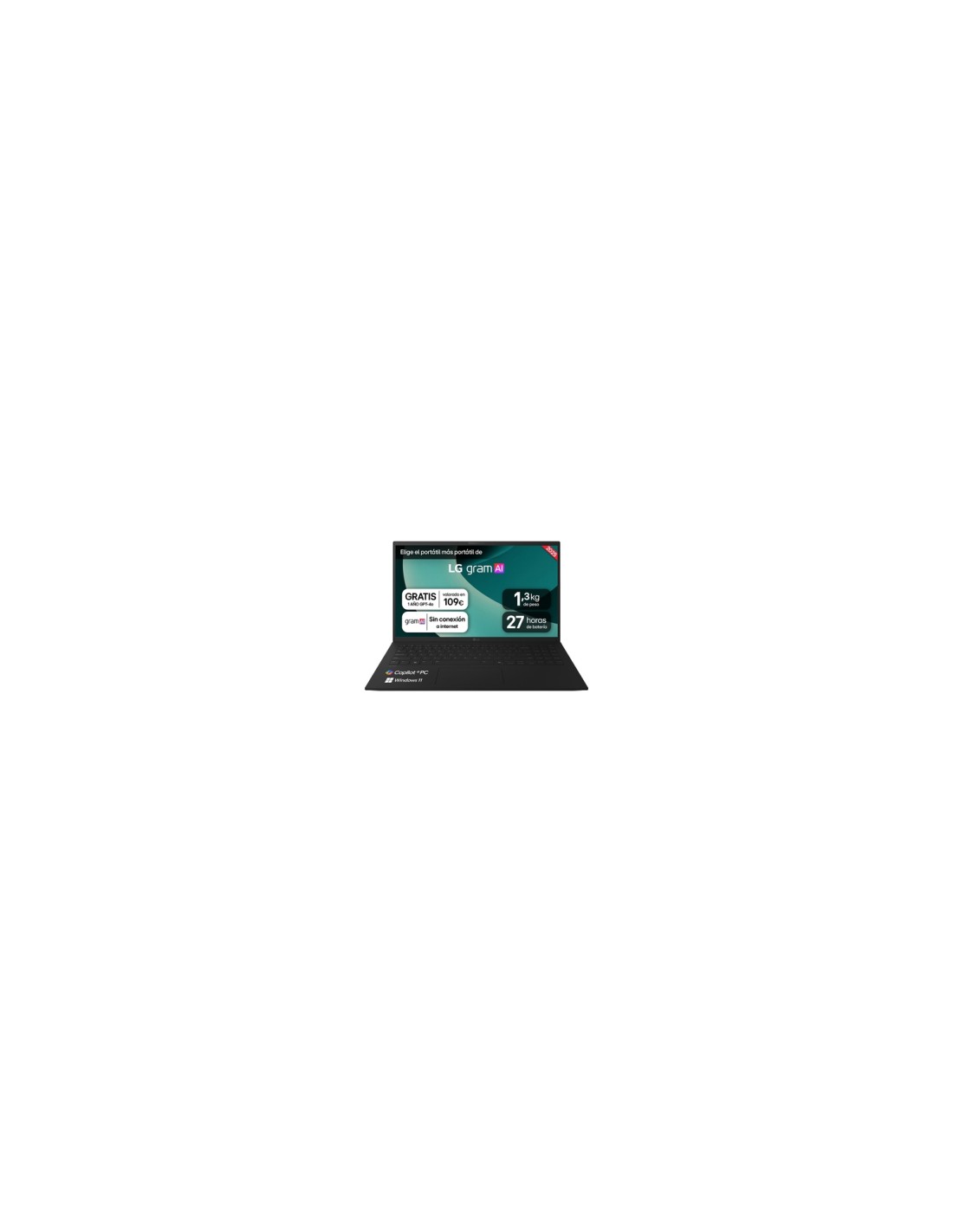 LG Gram 15Z80T-G.AU88B ordenador portatil AMD Ryzen AI 7 350 Portátil 39,6 cm (15.6") Full HD 32 GB LPDDR5x-SDRAM 1 TB SSD Wi-Fi