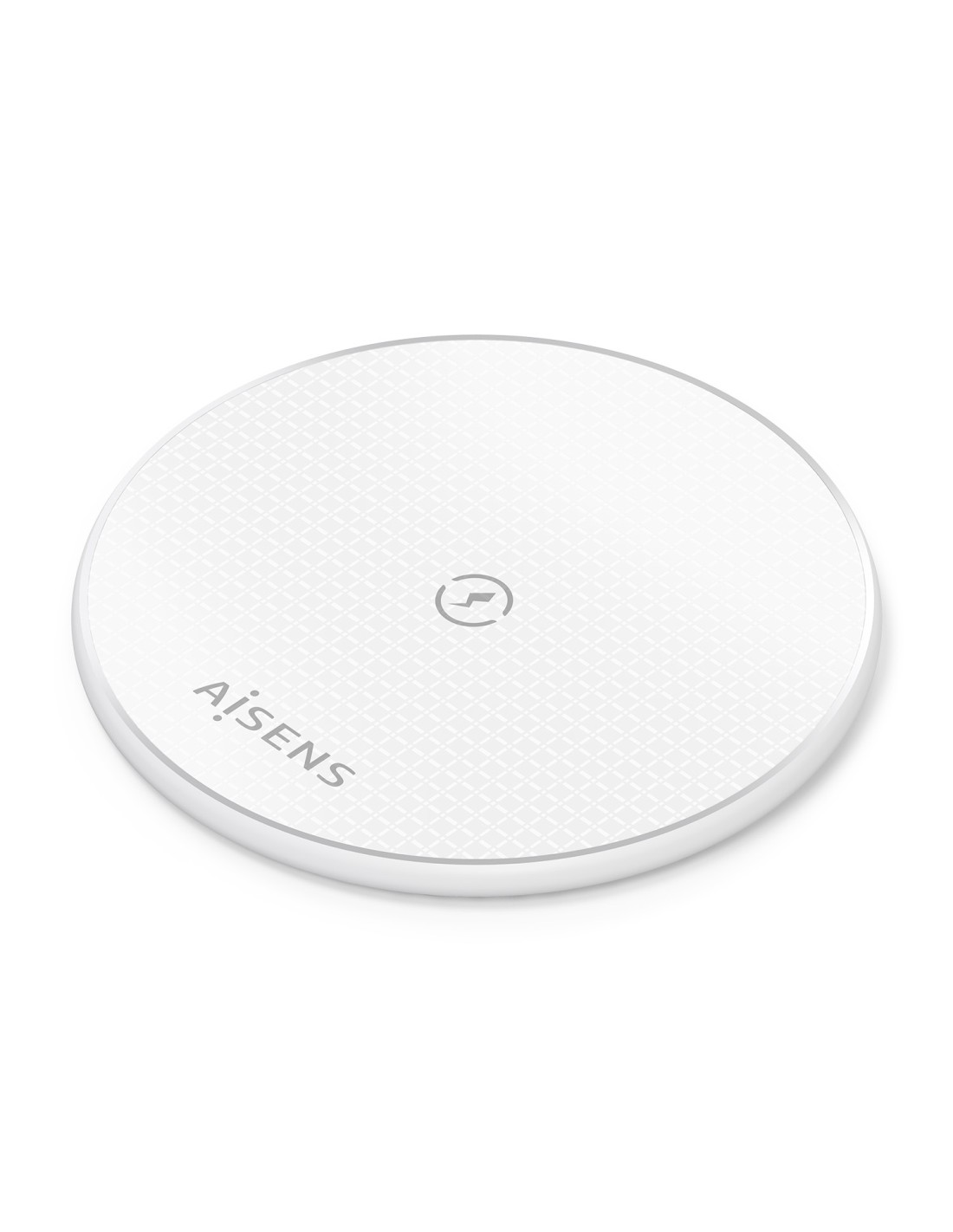 AISENS Cargador Inalambrico USB-C 15W Para Movil, Blanco