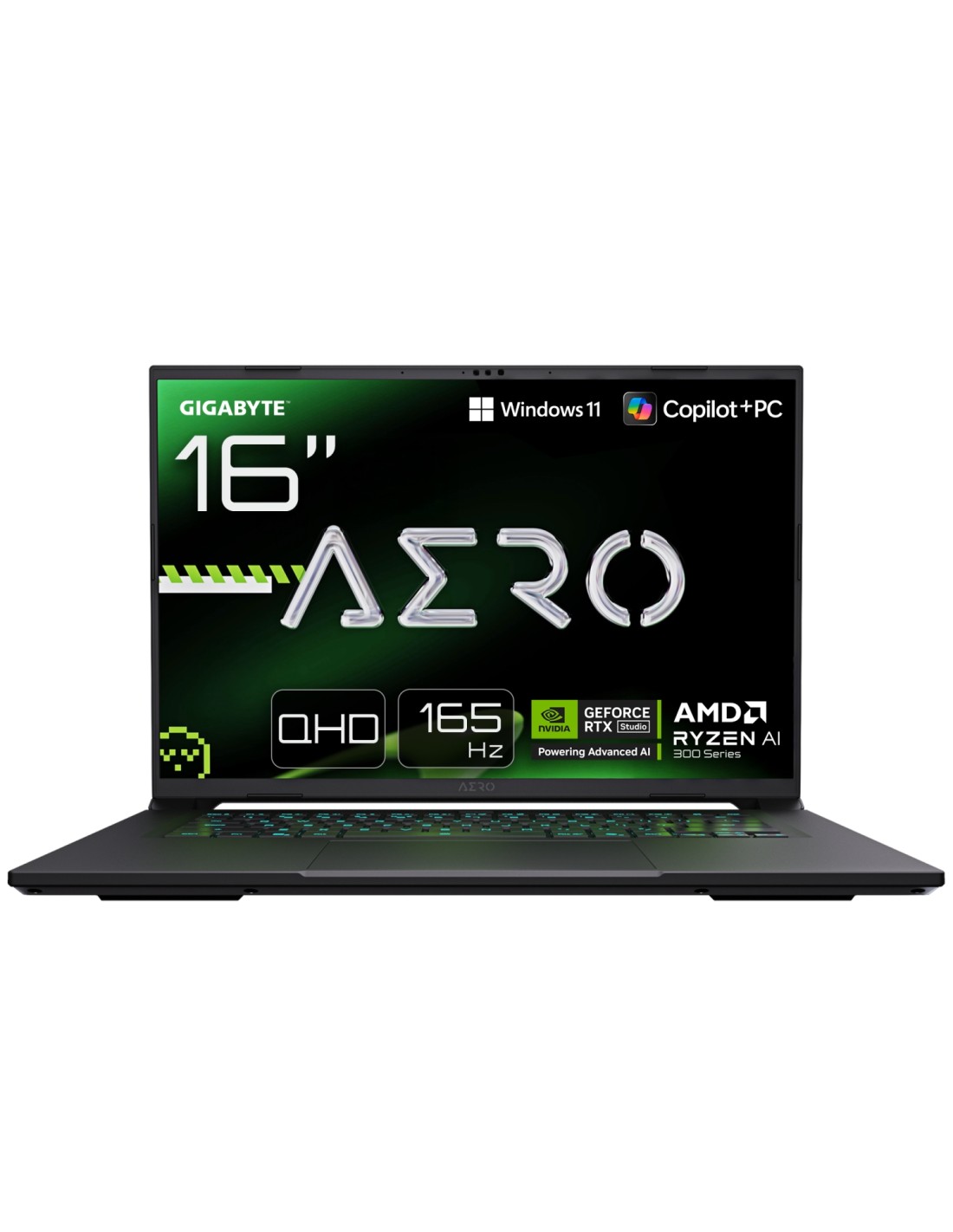 GIGABYTE ERO X16 1VH Portátil Gaming ? 16?, 165Hz WQXGA, Ryzen AI 7 350, GPU NVIDIA RTX 5060, 16GB DDR5 5200MHz, SSD Gen4 de 1TB