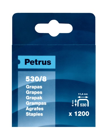 Petrus 77514 grapa Paquete de grapas 1200 grapas