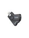 TooQ Lector Tarjetas Inteligentes, DNI Electrónico, SIM, SD, SF, USB-A, Negro