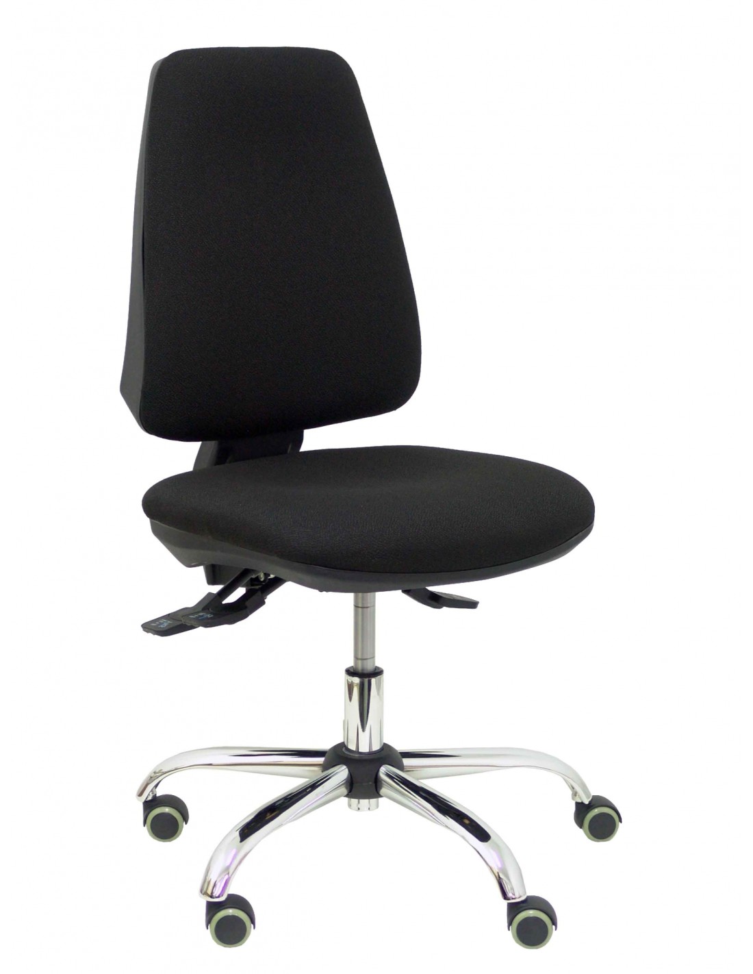 Piqueras y Crespo Silla Elche S 24 horas bali negro base cromada ruedas parque