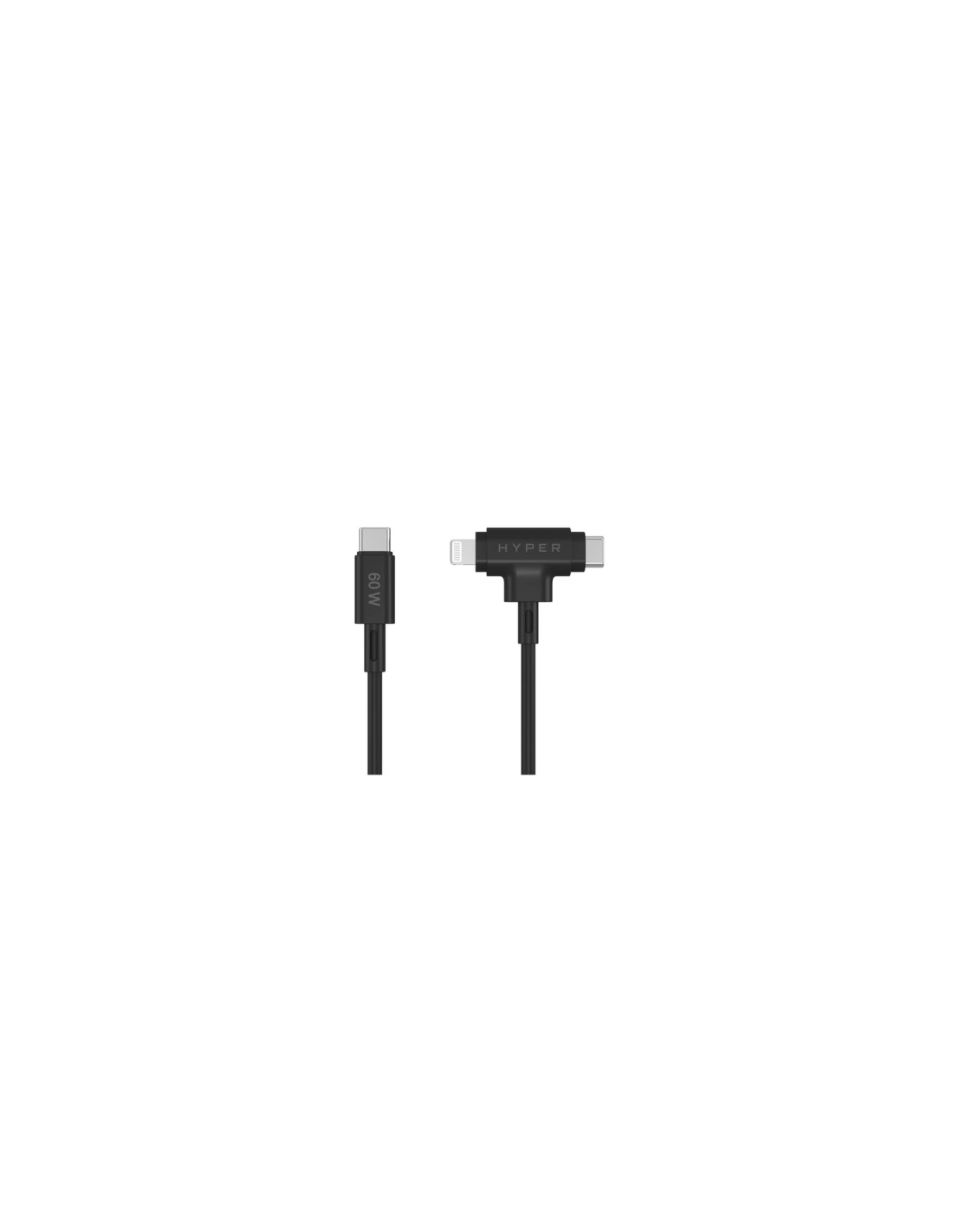 HYPER HyperJuice cable USB USB 2.0 1,5 m USB C USB C/Lightning Negro