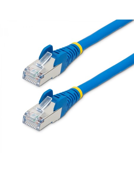 StarTech.com Cable de 1m de Red Ethernet CAT6a - Azul - Low Smoke Zero Halogen (LSZH) - 10GbE - 500MHz - PoE++ de 100W - Snagles