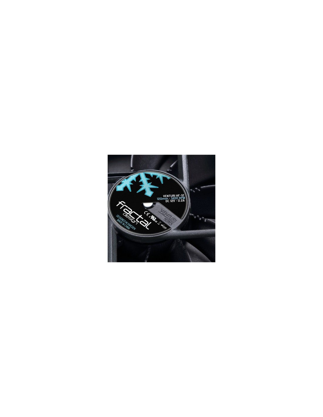 VENTILADOR FRACTAL CAJA VENTURI HP-14 PWM 14x14 NEGRO FD-FAN-VENT-HP14-PWM