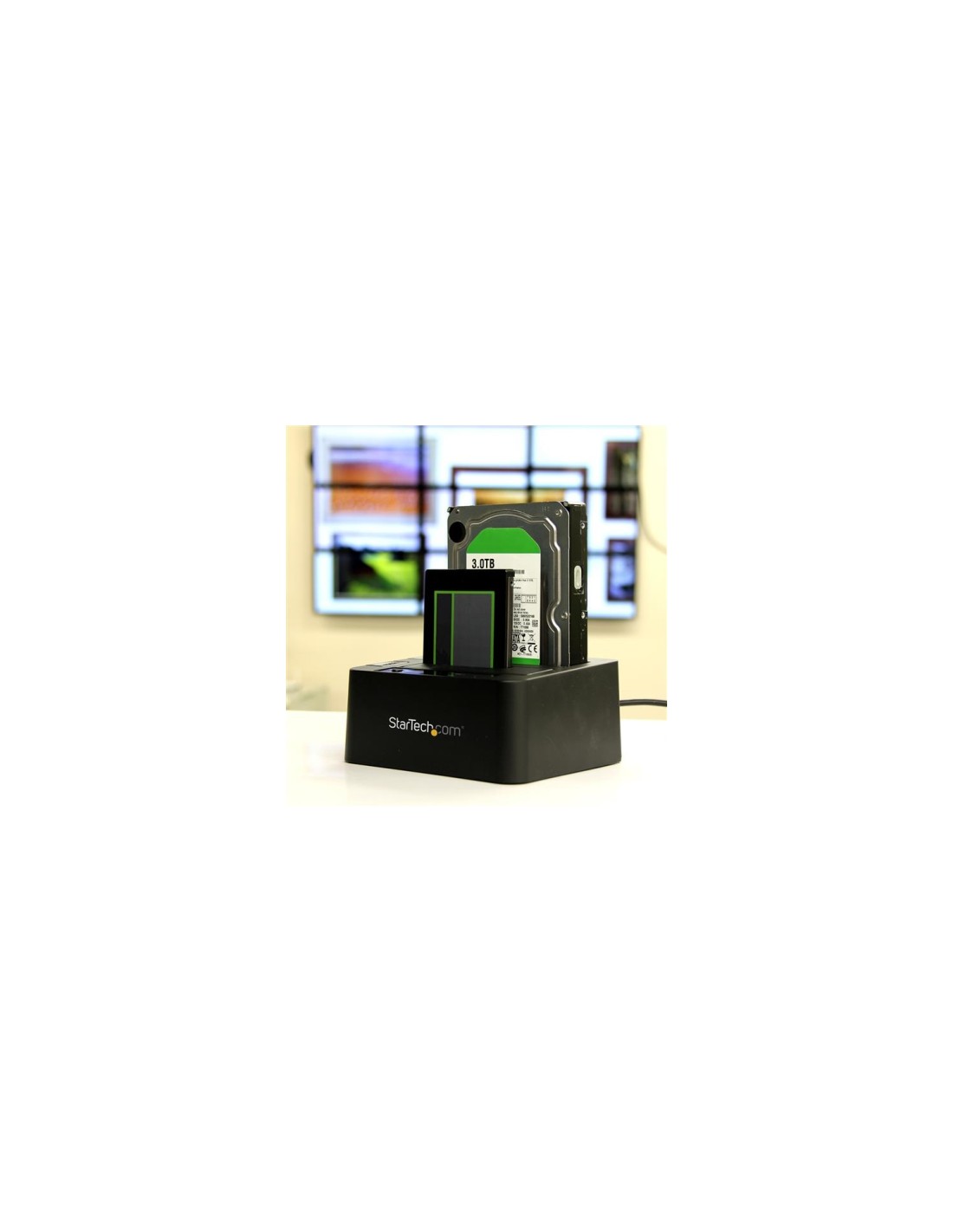 StarTech.com Base de Conexión USB 3.1 10Gbps con UAS de 2 BahÍ­as para Disco Duro o SSD SATA de 2.5 o 3.5 Pulgadas - Negro