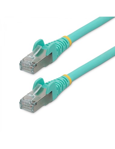 StarTech.com Cable de 2m de Red Ethernet CAT6a - Aguamarina - Low Smoke Zero Halogen (LSZH) - 10GbE - 500MHz - PoE++ de 100W - S