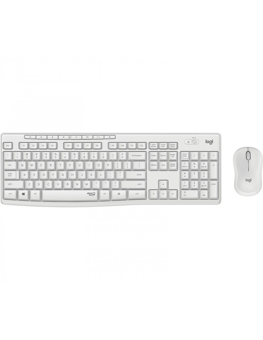 Logitech MK295 silent teclado y raton RF inalambrico qwertz aleman blanco