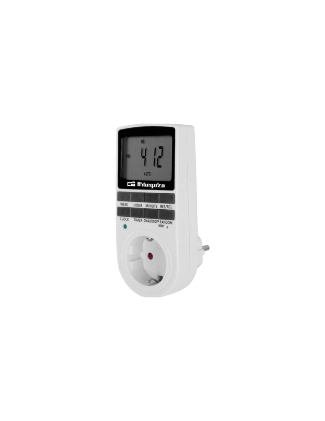 TEMPORIZADOR ORBEGOZO PG 25 POTENCIA MAX 3680W 10 MEMORIAS BLANCO 17553 OR