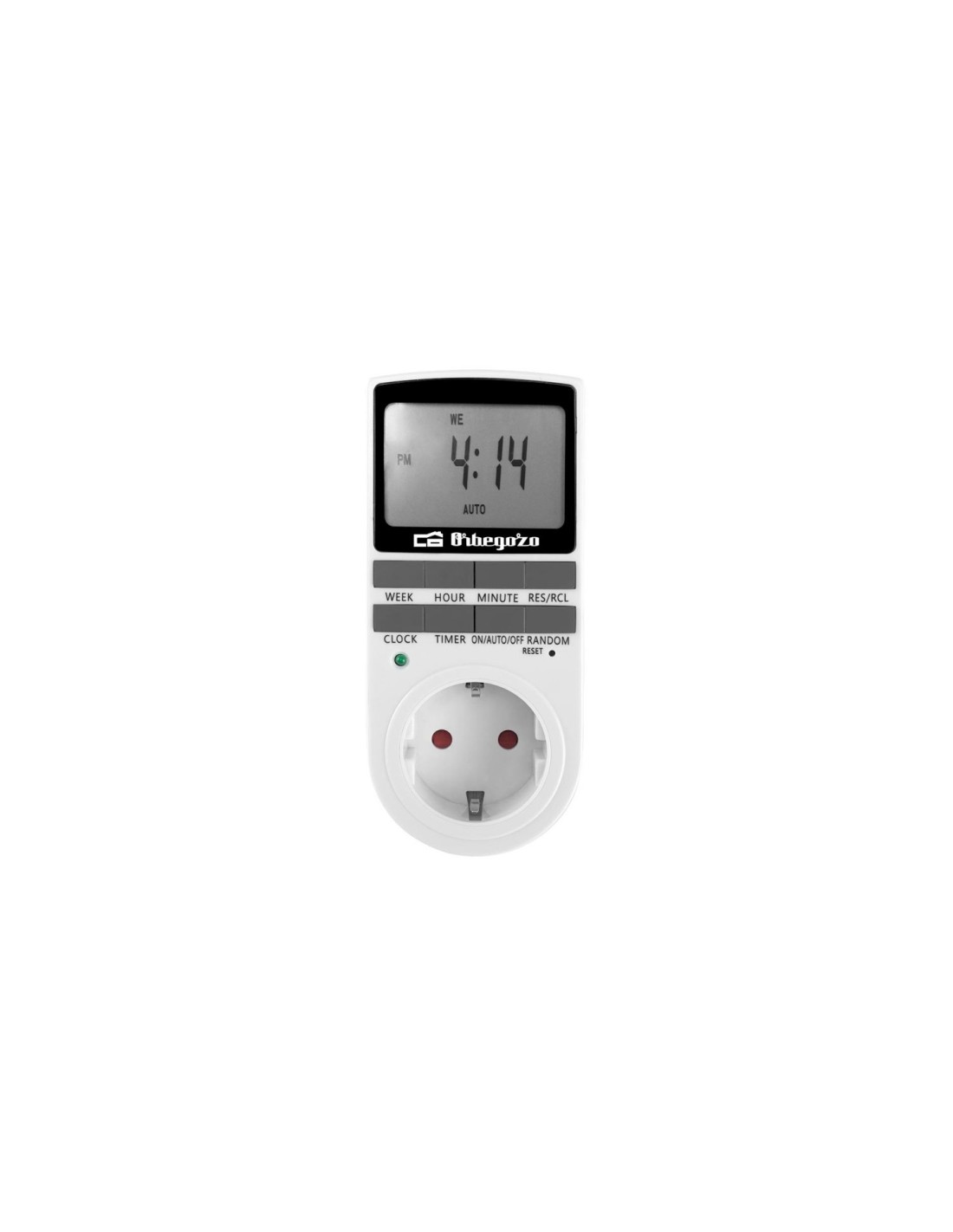 TEMPORIZADOR ORBEGOZO PG 25 POTENCIA MAX 3680W 10 MEMORIAS BLANCO 17553 OR