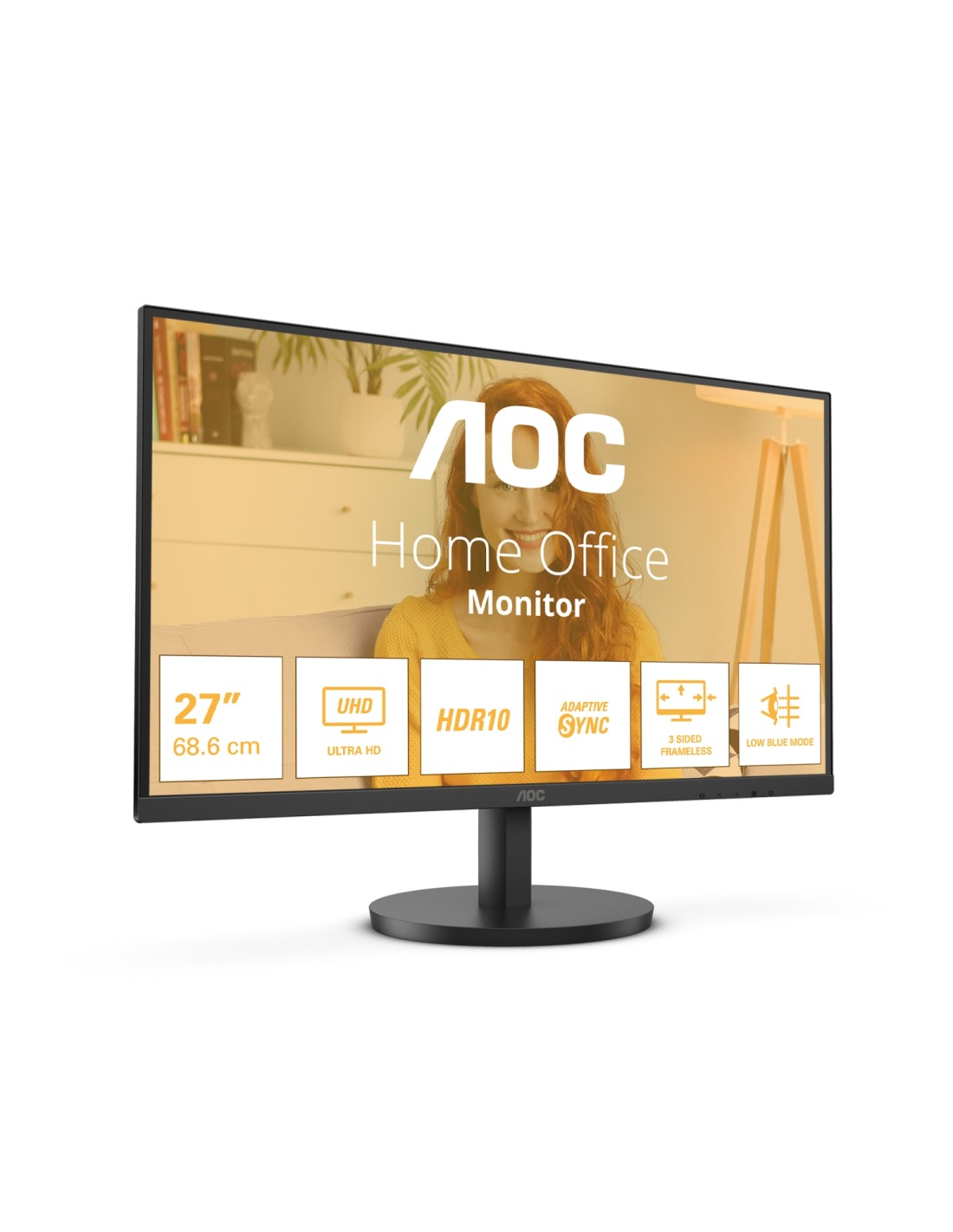 AOC B3 U27B3M pantalla para PC 68,6 cm (27") 3840 x 2160 Pixeles 4K Ultra HD LCD Negro
