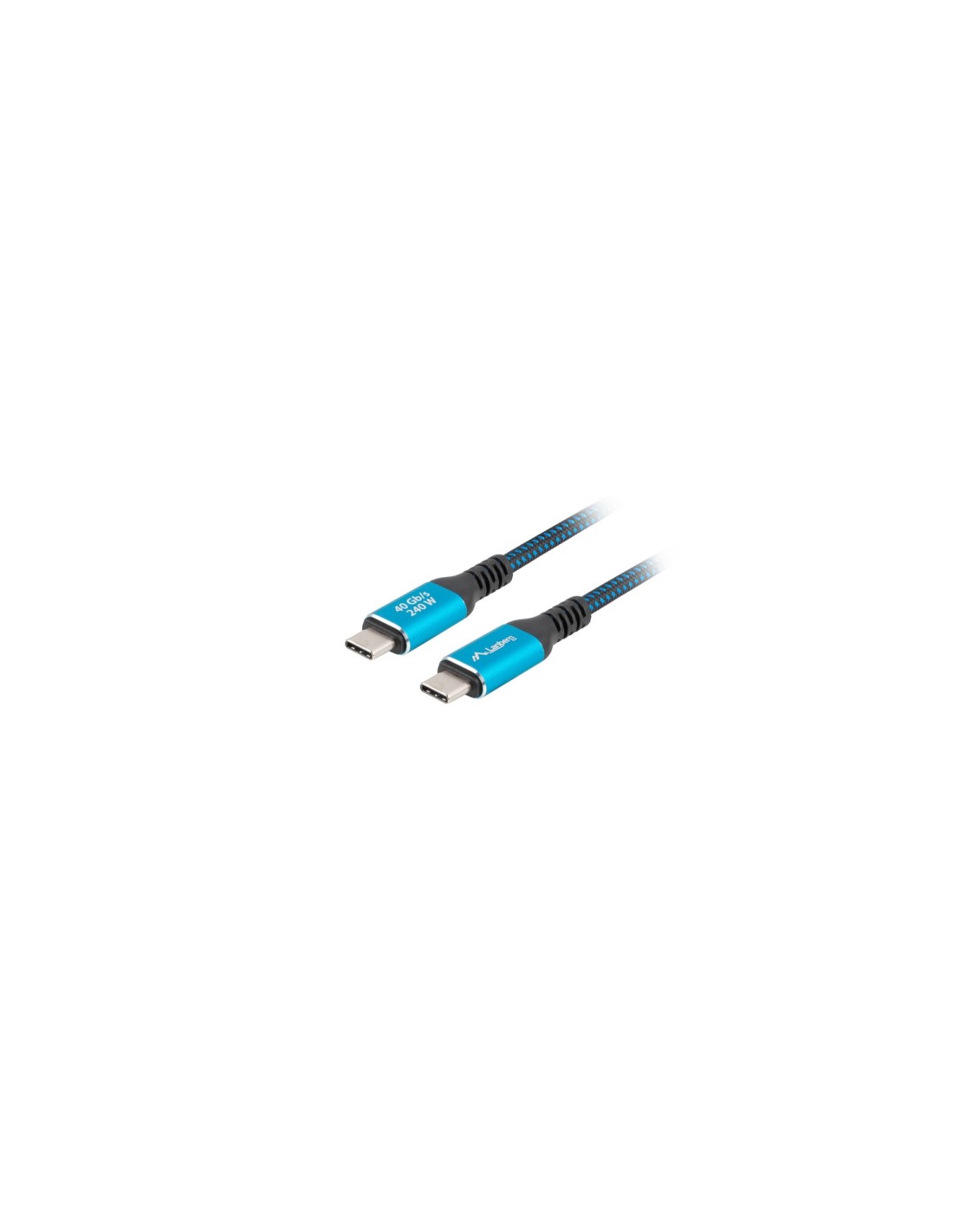 Lanberg CA-CMCM-45CU-0010-BK cable USB USB 3.2 Gen 2 (3.1 Gen 2) 1 m USB C Negro, Azul