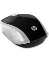 HP Wireless Mouse 200 Í?ptico 1000 DPI 2.4 GHz Ambidextro Negro, Plata