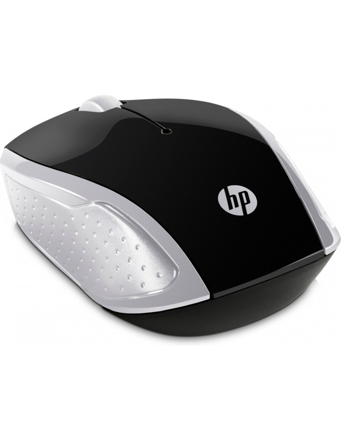 HP Wireless Mouse 200 Í?ptico 1000 DPI 2.4 GHz Ambidextro Negro, Plata