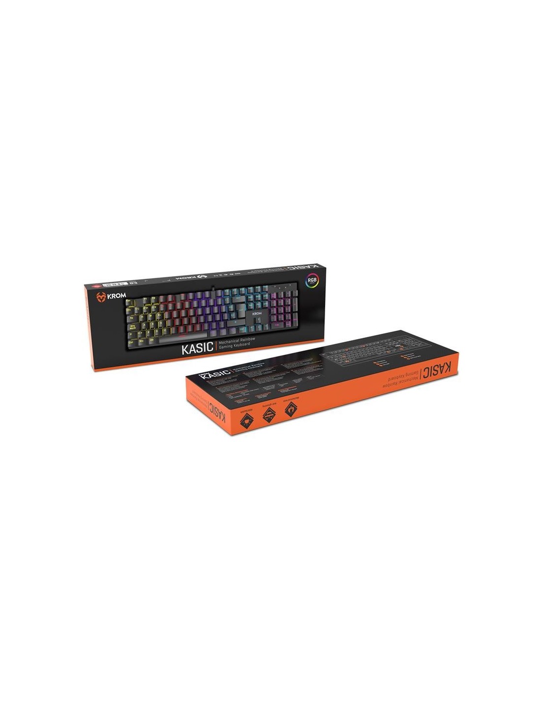 TECLADO GAMING KROM KASIC MECANICO USB RGB