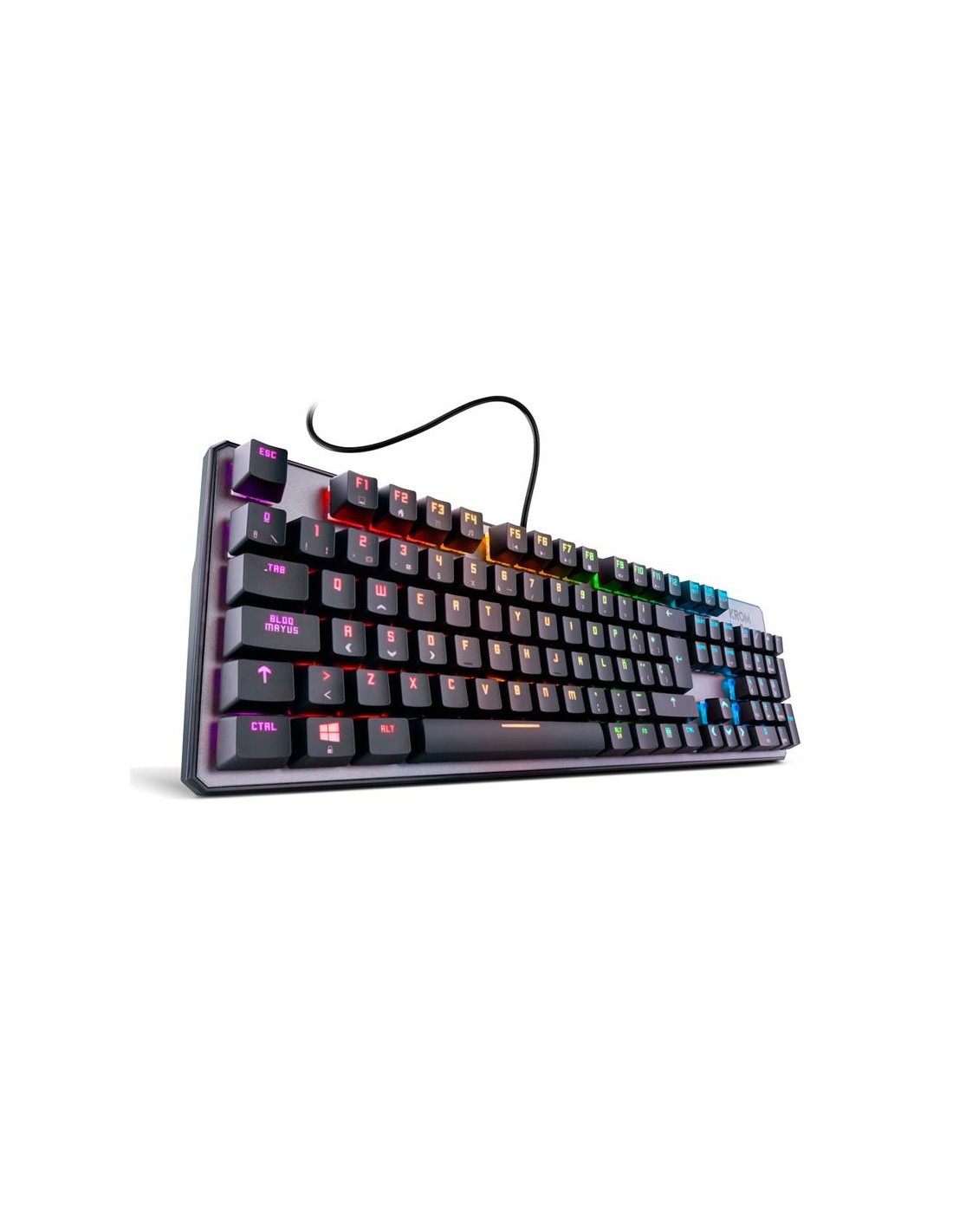 TECLADO GAMING KROM KERNEL MECANICO USB RGB RETROILUMINADO