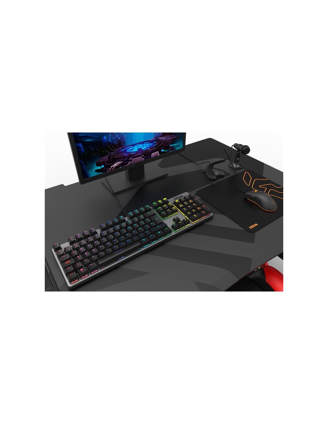 TECLADO GAMING KROM KERNEL MECANICO USB RGB RETROILUMINADO