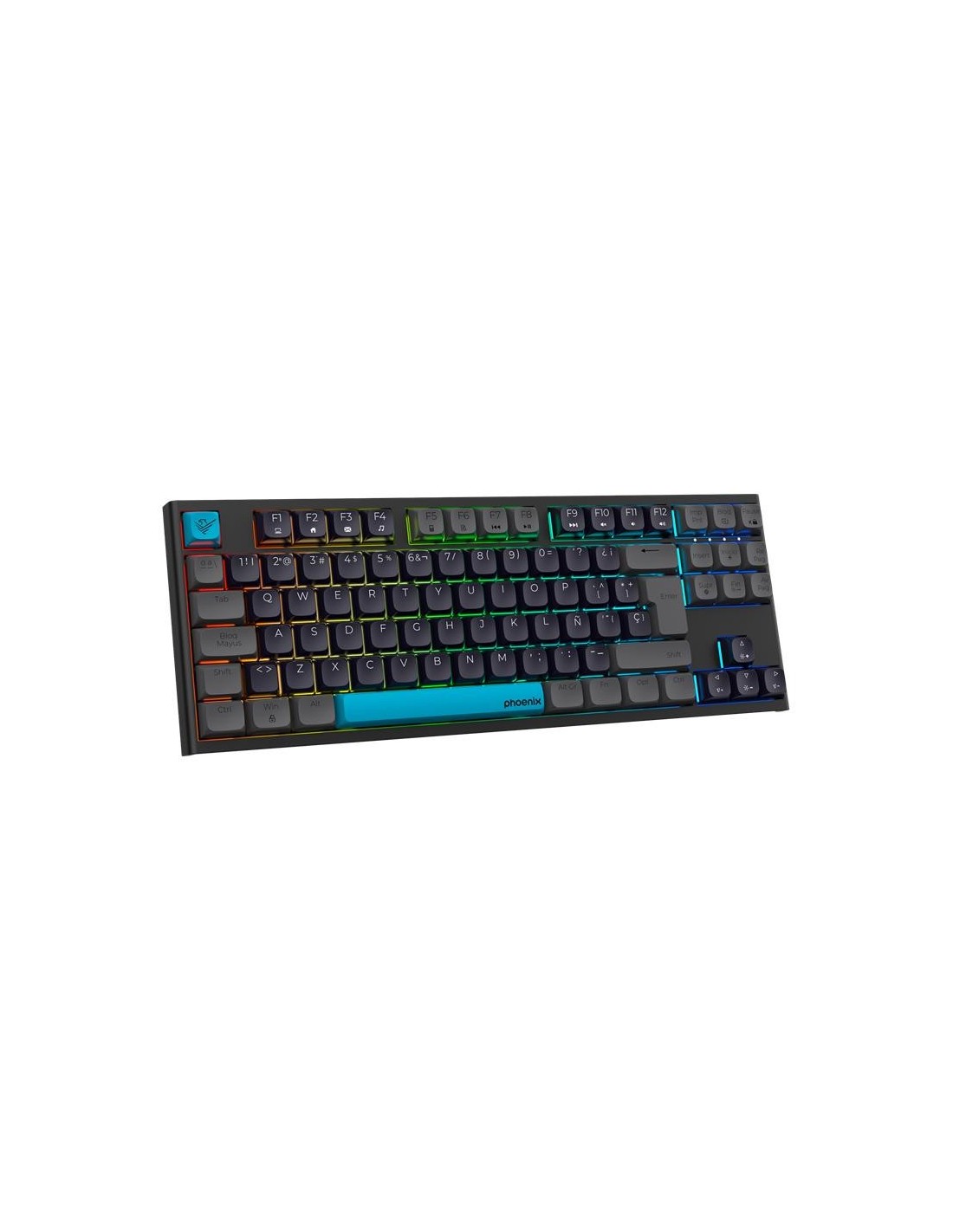 TECLADO PHOENIX ROYAL GAMING MECANICO USB RGB BLACK