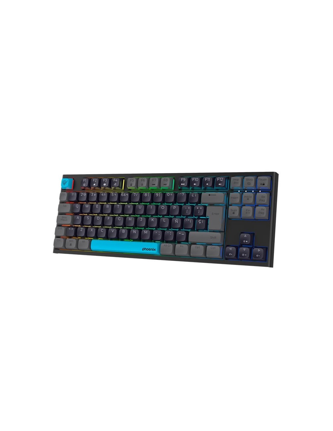 TECLADO PHOENIX ROYAL GAMING MECANICO USB RGB BLACK
