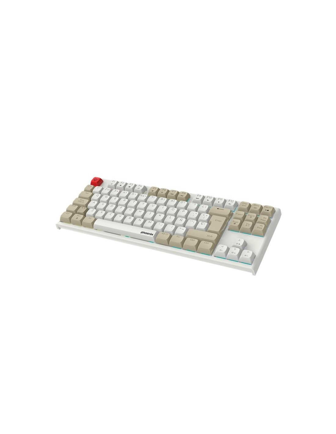 TECLADO PHOENIX ROYAL GAMING MECANICO TKL USB RGB WHITE