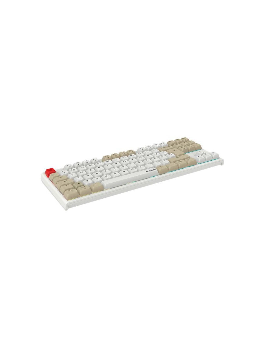 TECLADO PHOENIX ROYAL GAMING MECANICO TKL USB RGB WHITE