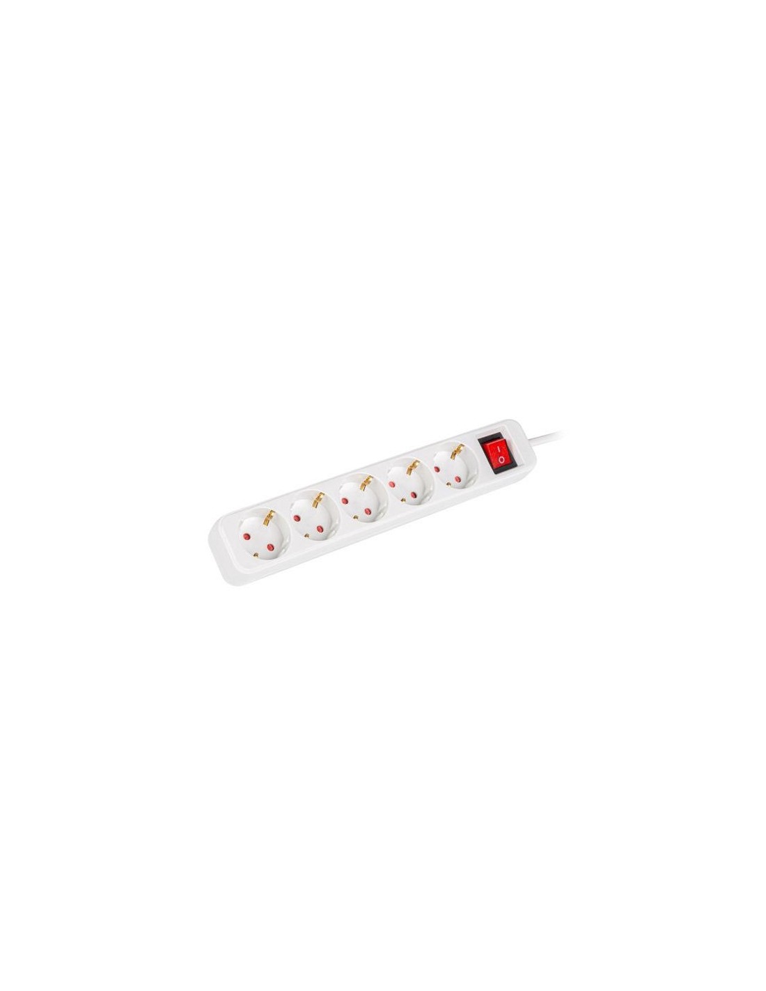 REGLETA LANBERG 5 SCHUKOS CON PROTECCION 3M WHITE