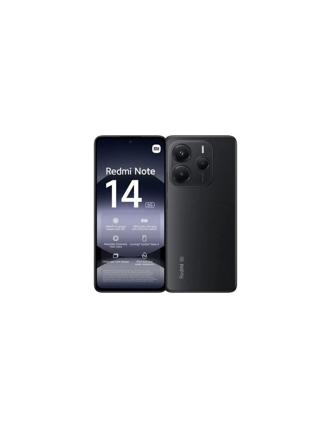 SMARTPHONE XIAOMI REDMI NOTE 14 6.67 8GB/256GB/108MP/NFC/5G BLACK