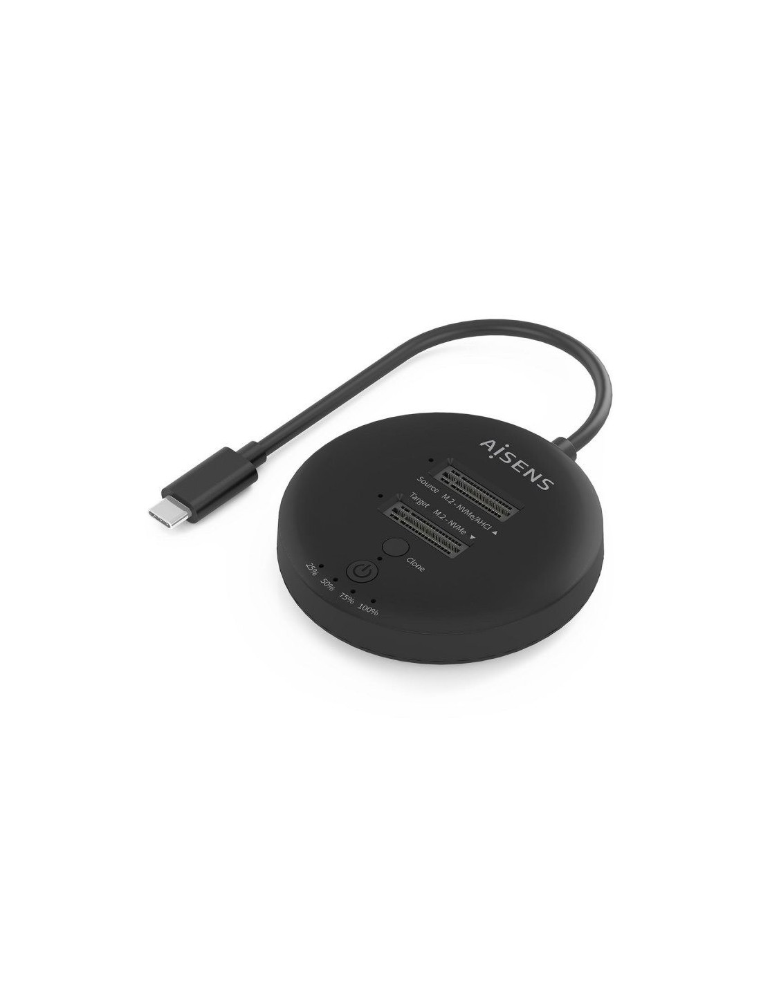 DOCK STATION CLONE AISENS X2 M2 NVME USB-C 3.2 BLACK