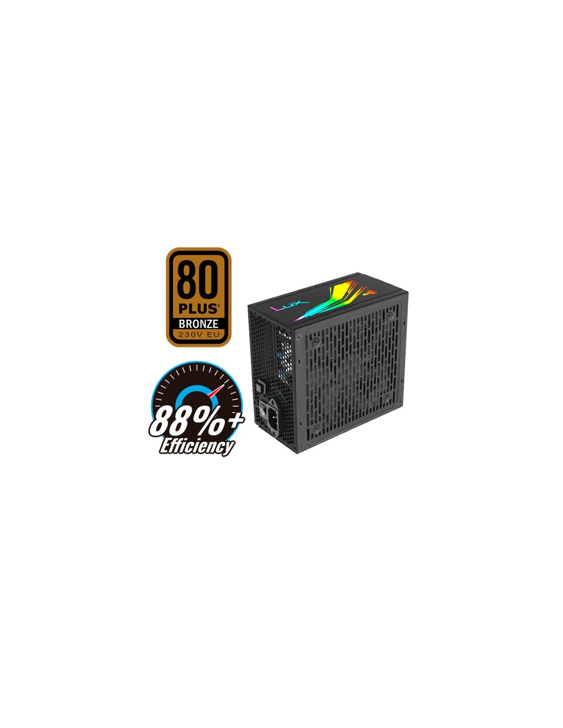 FUENTE ALIMENTACION AEROCOOL LUX RGB 550W NEGRO LUXRGB550M