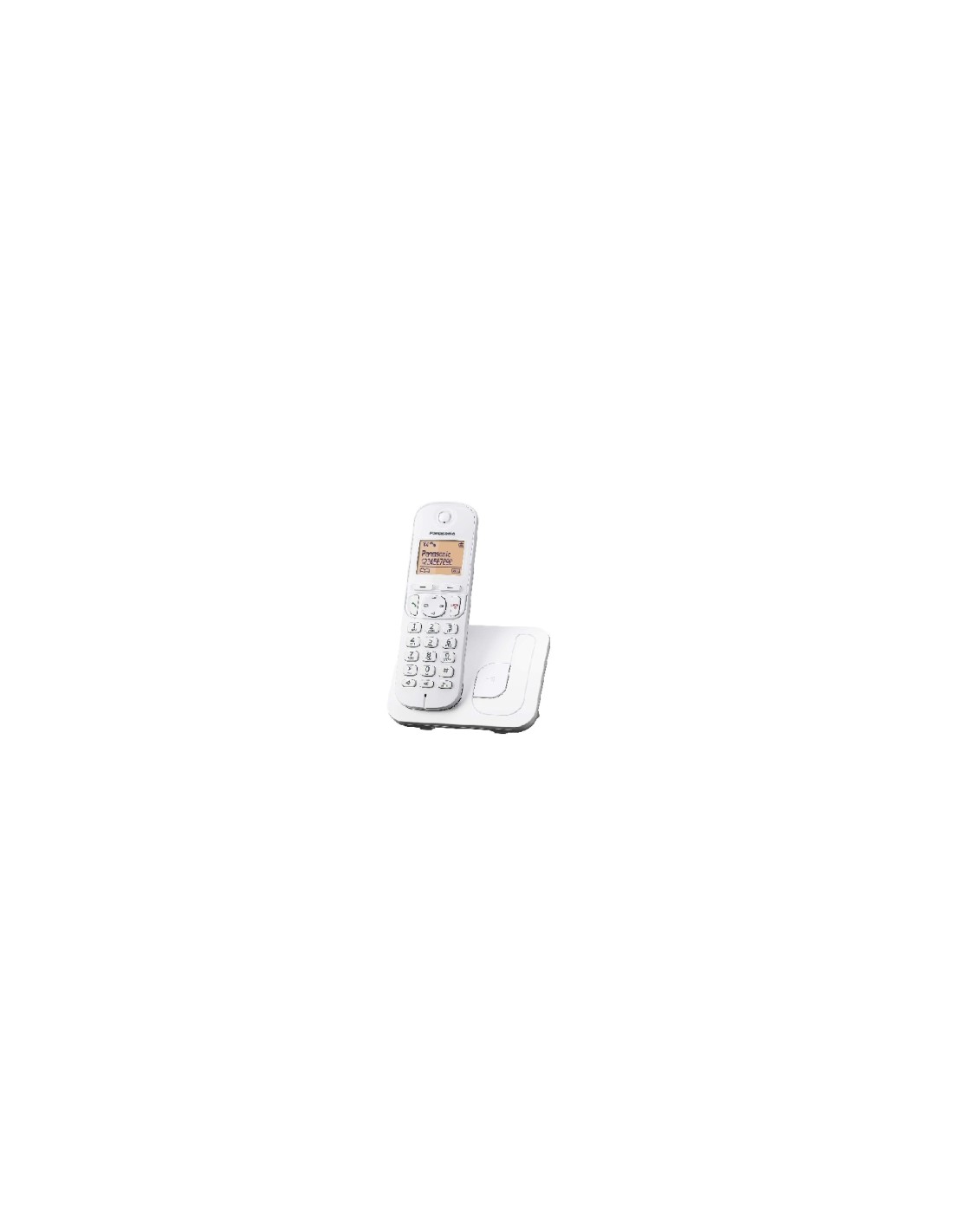 TELEFONO INALAMBRICO DECT PANASONIC PANTALLA LCD RETROILUMINADA BLANCO KX-TGC210SPW