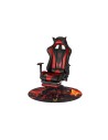 ALFOMBRA GAMING WOXTER STINGER FLOORPAD DIAMETRO 120CM MICROFIBRA CON BASE CAUCHO LAVABLE ROJA GM26-066
