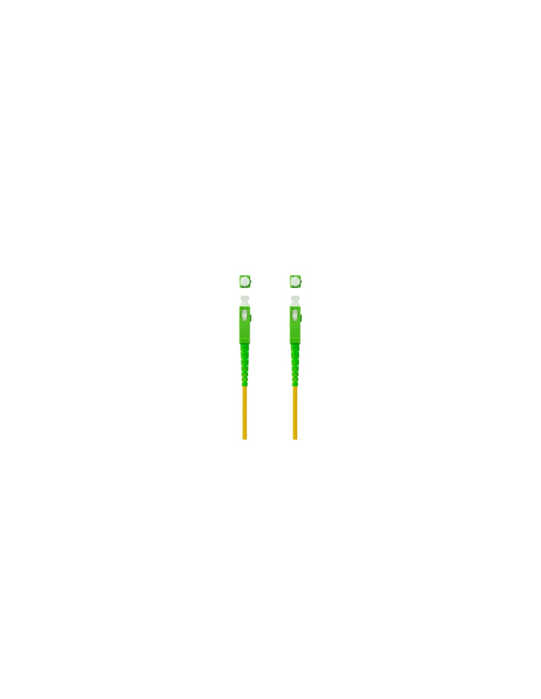 Nanocable Cable de Fibra Í?ptica SC/APC a SC/APC Monomodo Simplex LSZH, Amarillo, 30 m