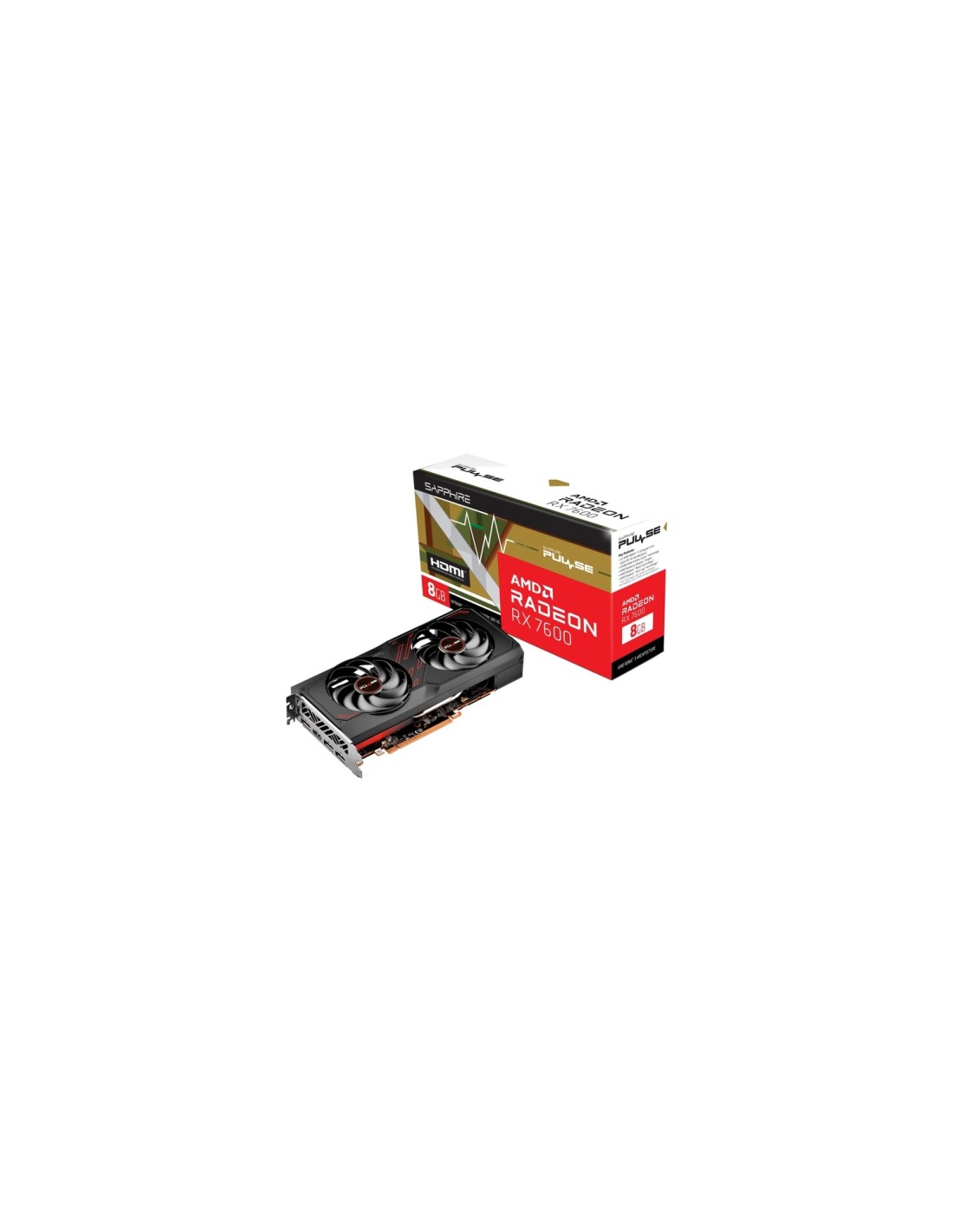 TARJETA GRAFICA SAPPHIRE Radeon RX 7600 PULSE GAMING OC
