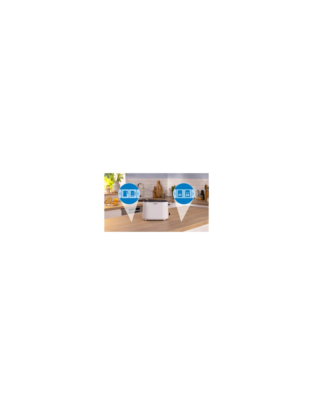 Bosch TAT2M121 tostadora 6 2 rebanada(s) 950 W Blanco