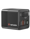 Verbatim GaN Charger 65W Universal Negro Corriente alterna Carga rápida Interior