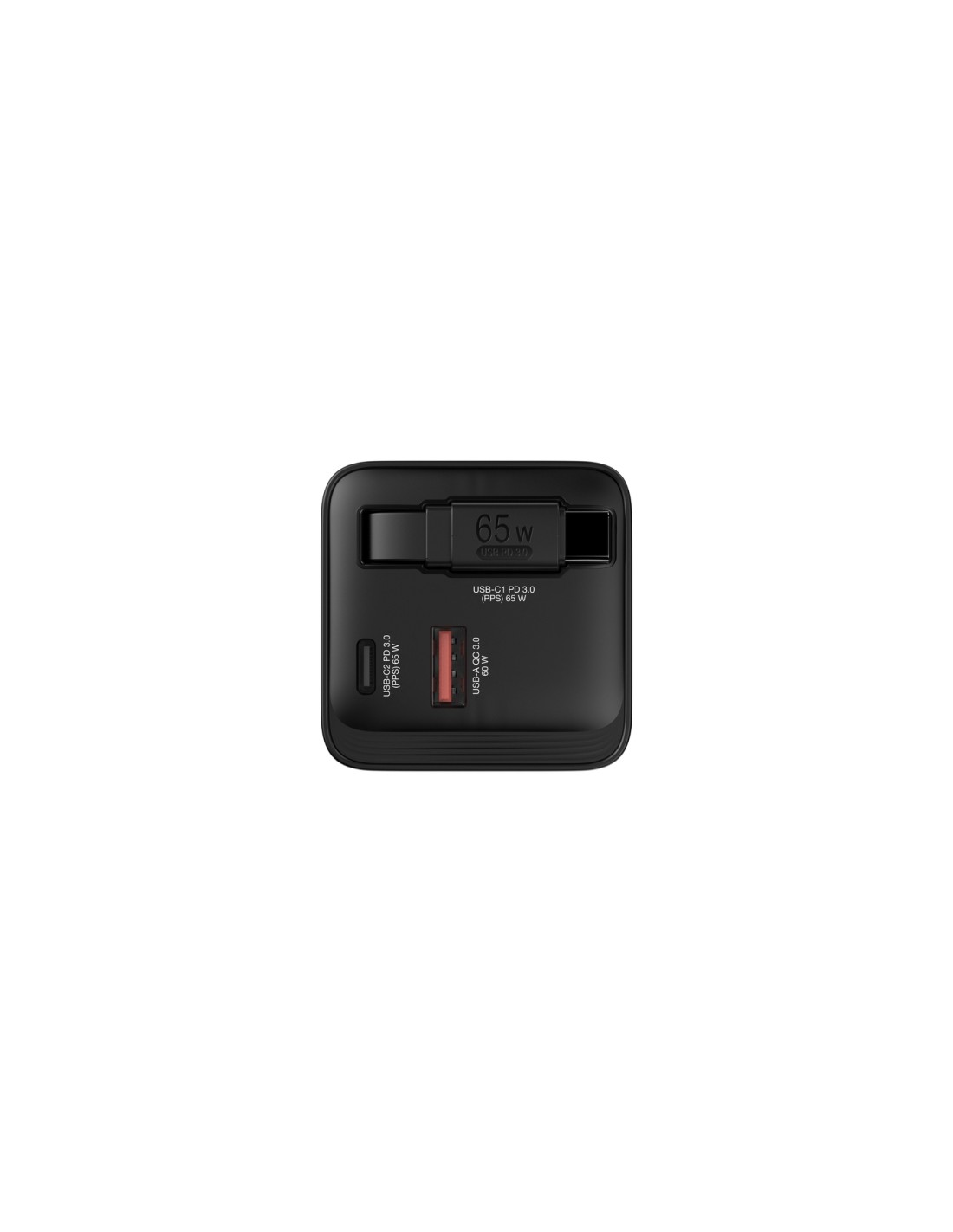 Verbatim GaN Charger 65W Universal Negro Corriente alterna Carga rápida Interior