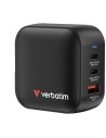Verbatim Mini GaN Charger 70W Universal Negro Corriente alterna Carga rápida Interior