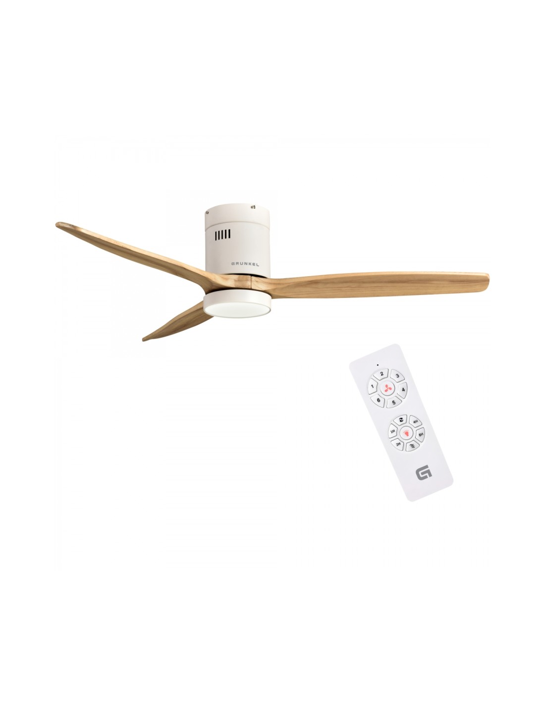 Grunkel SKYWIND-52WB ventilador Blanco, Madera